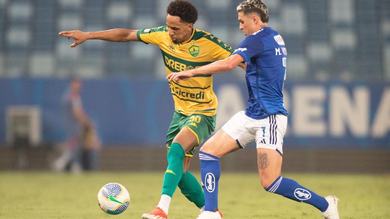 Cruzeiro empata com Cuiabá e completa terceiro jogo sem vitória fora.
