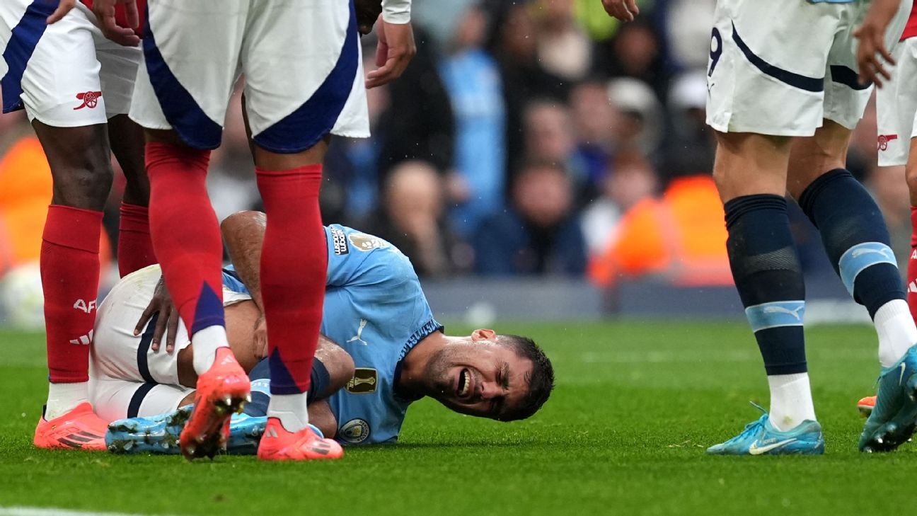 Rodri pictured in Spain for reported ACL tests