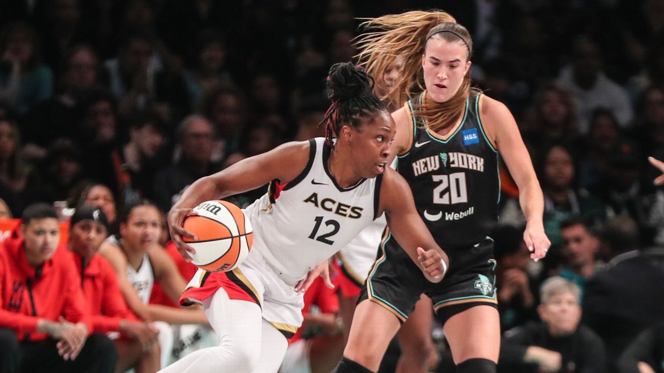 Плей-офф WNBA 2024: Liberty и Aces встречаются в полуфинале