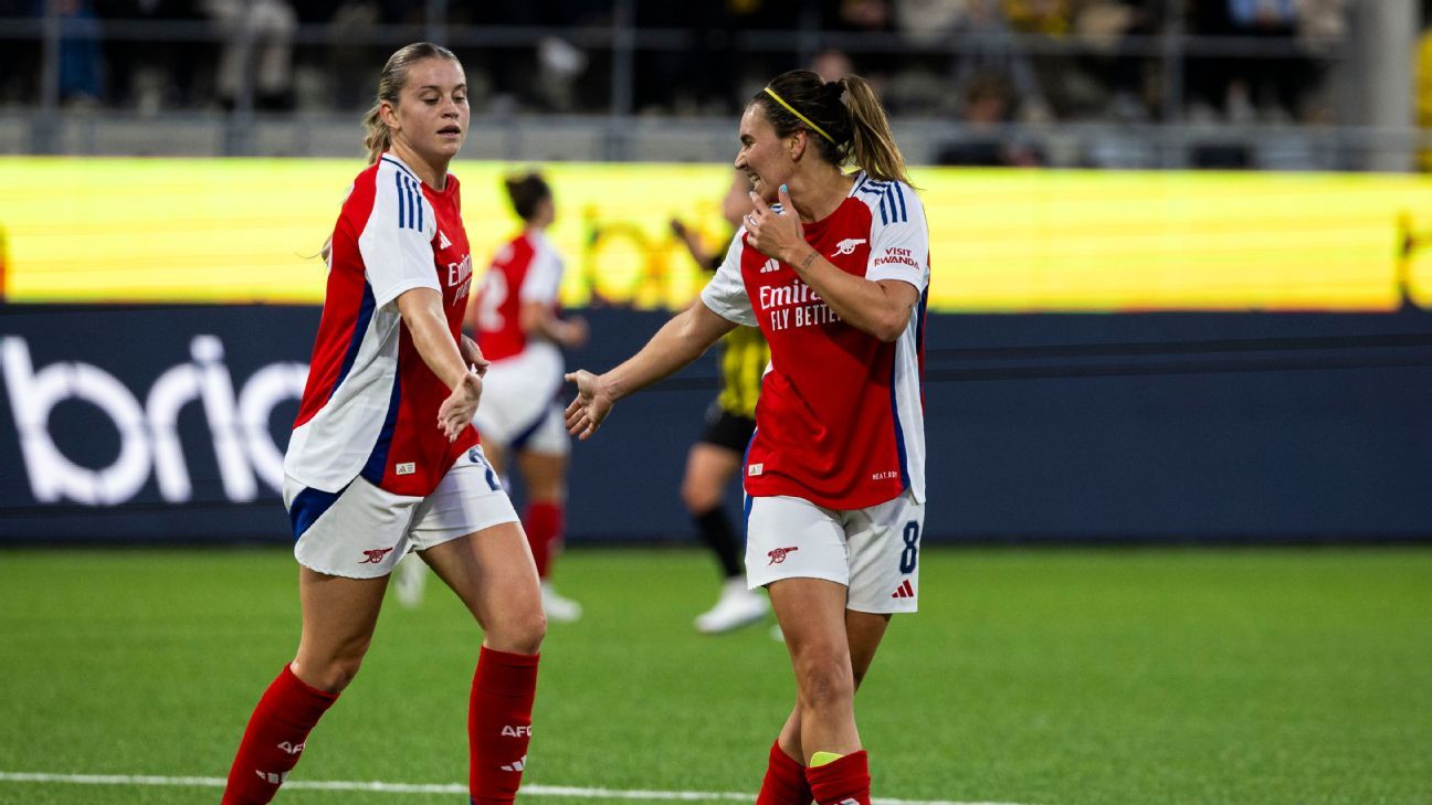 Arsenal thrash BK Häcken to secure UWCL spot