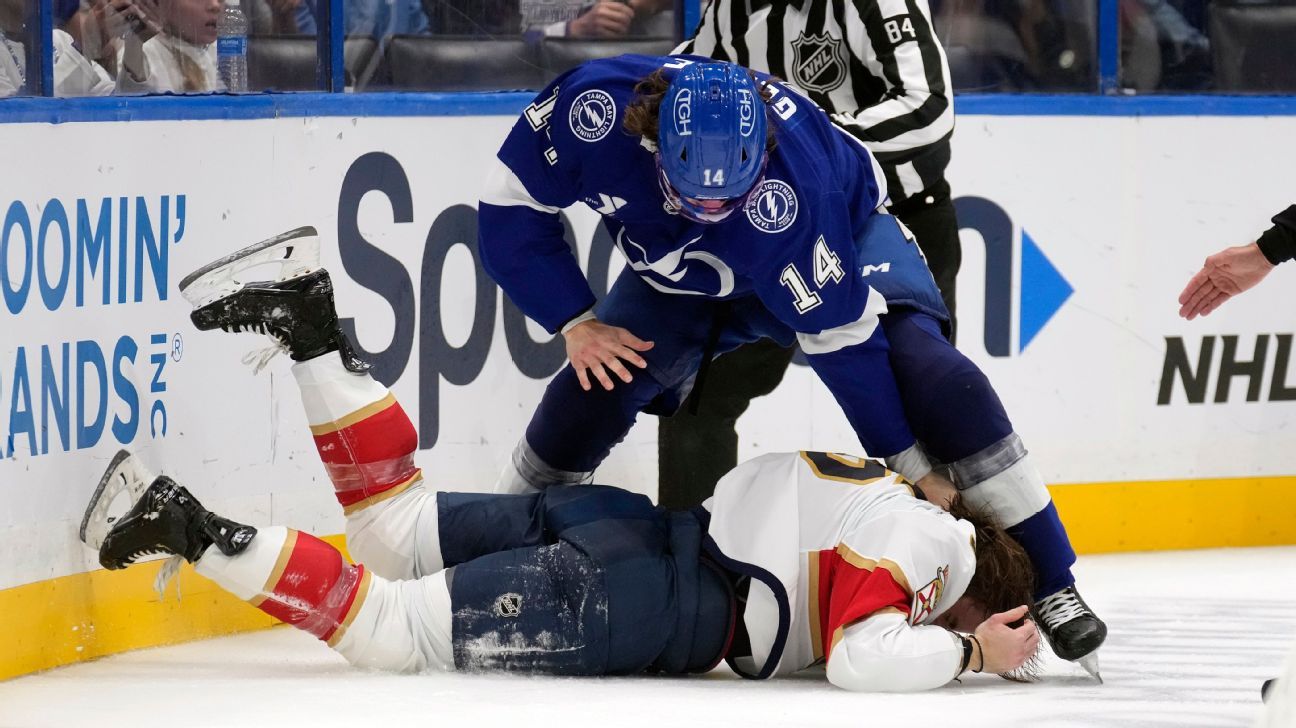 Lightning's Conor Geekie suspended for preseason game after fight - ESPN