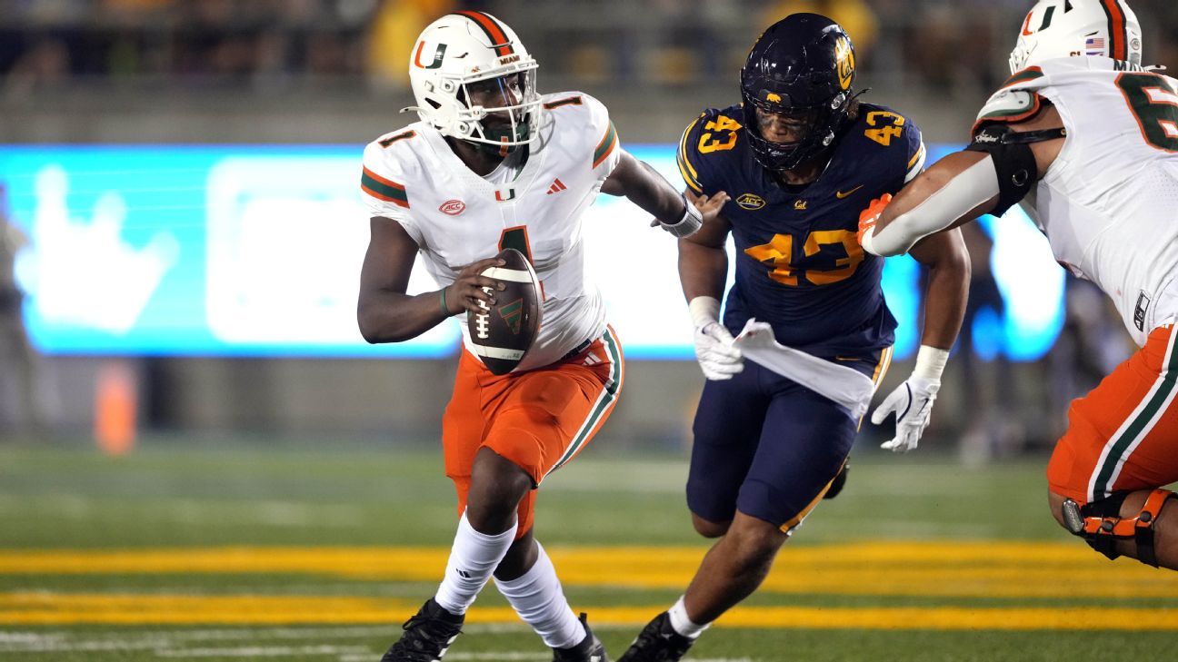 Trailing by 25 points, No. 8 Miami storms back in an epic comeback against Cal