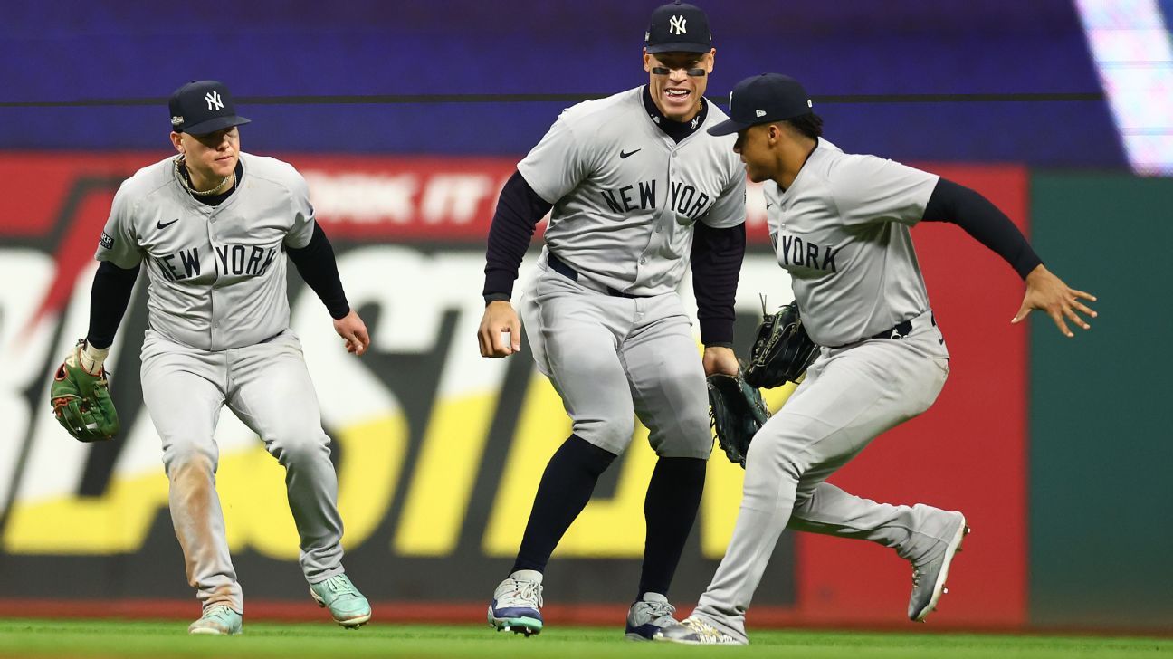 The Yankees rally late to hold off the Guardians and take the ALCS lead 3-1