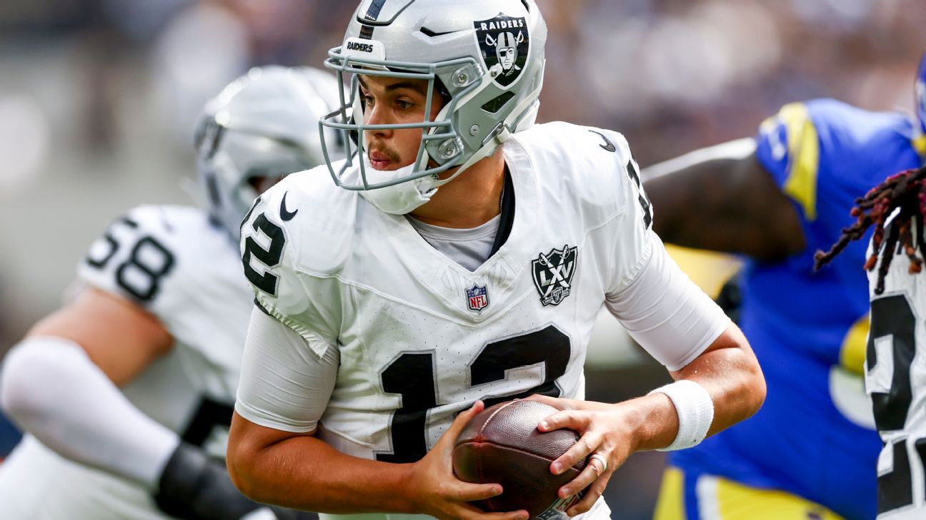 Sources – Raiders quarterback Aidan O’Connell is expected to miss four to six weeks