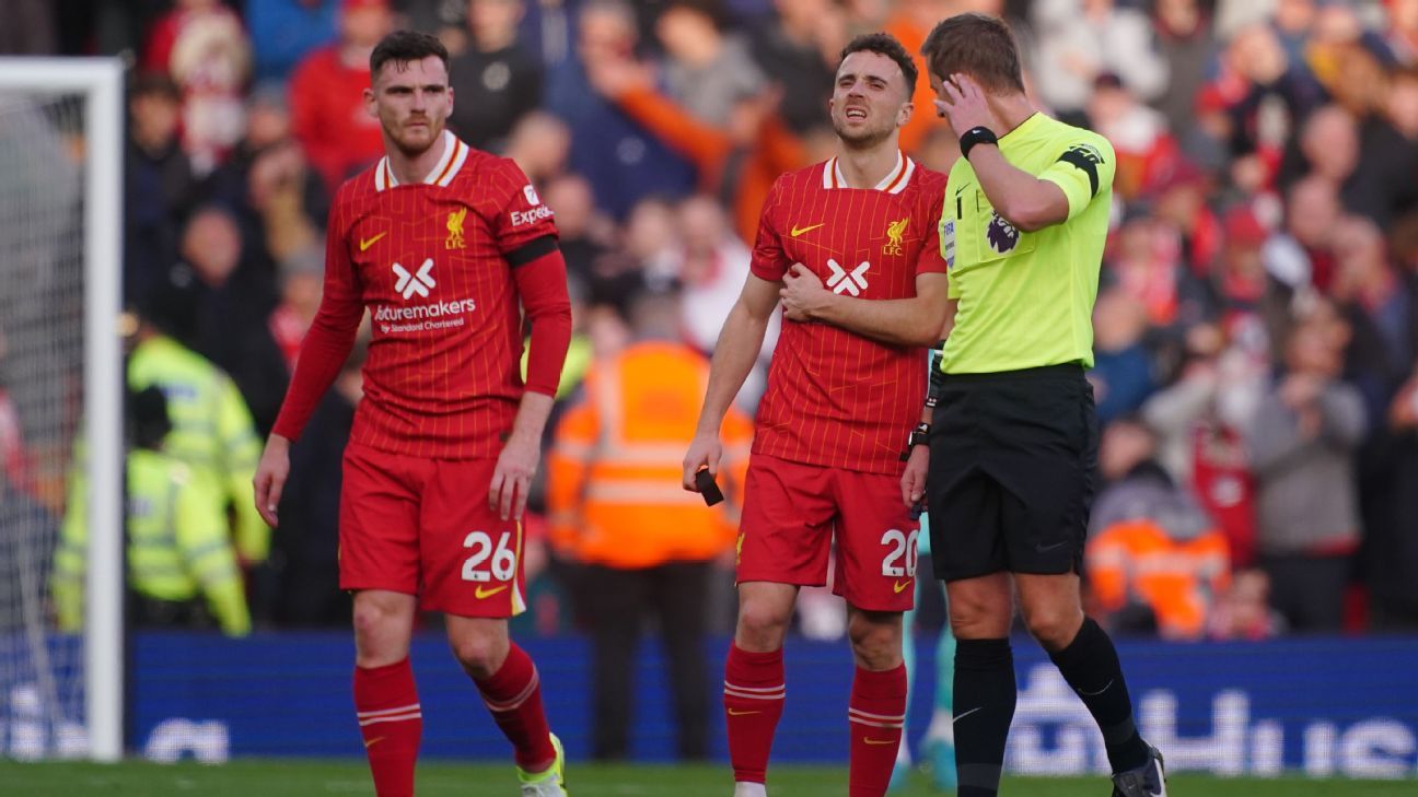 Arsenal vs Liverpool: Diogo Jota out for Premier League clash