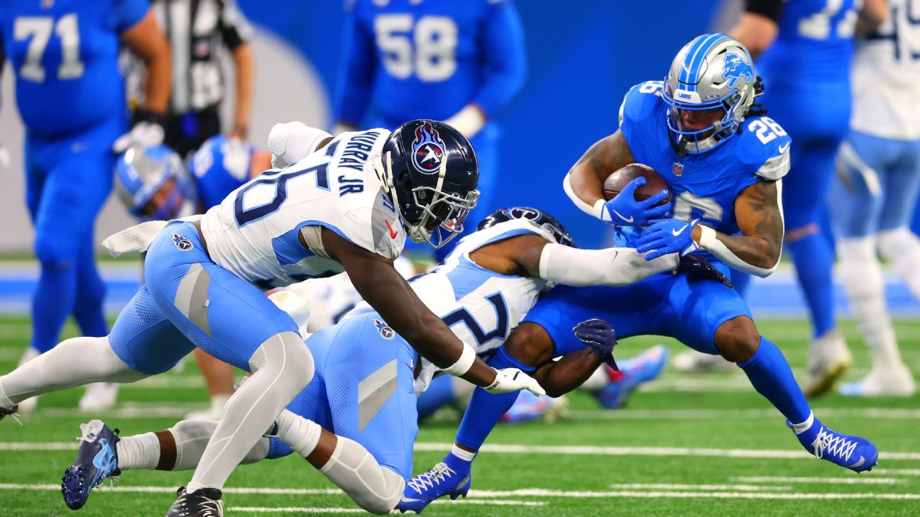 Jahmyr Gibbs races 70 yards to give Lions an early lead - ESPN