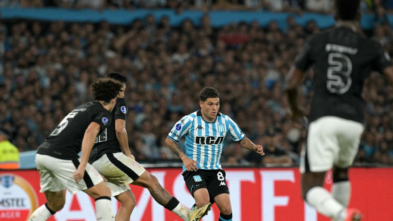 Corinthians sofre virada impiedosa de Quintero e Racing avança à final Sul-Americana