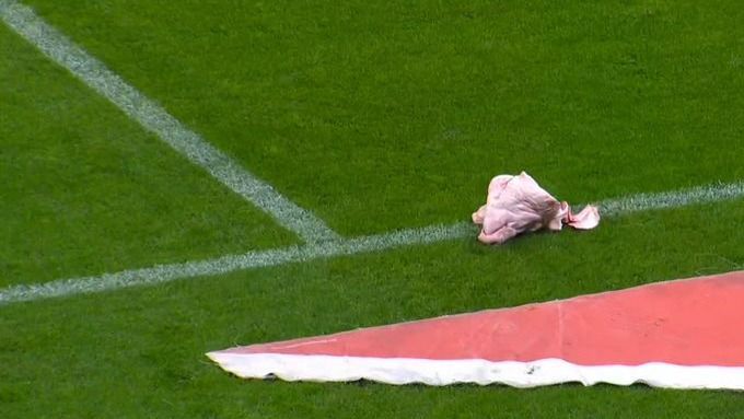 Torcedor do Corinthians arremessa cabeça de porco no campo durante dérbi contra Palmeiras