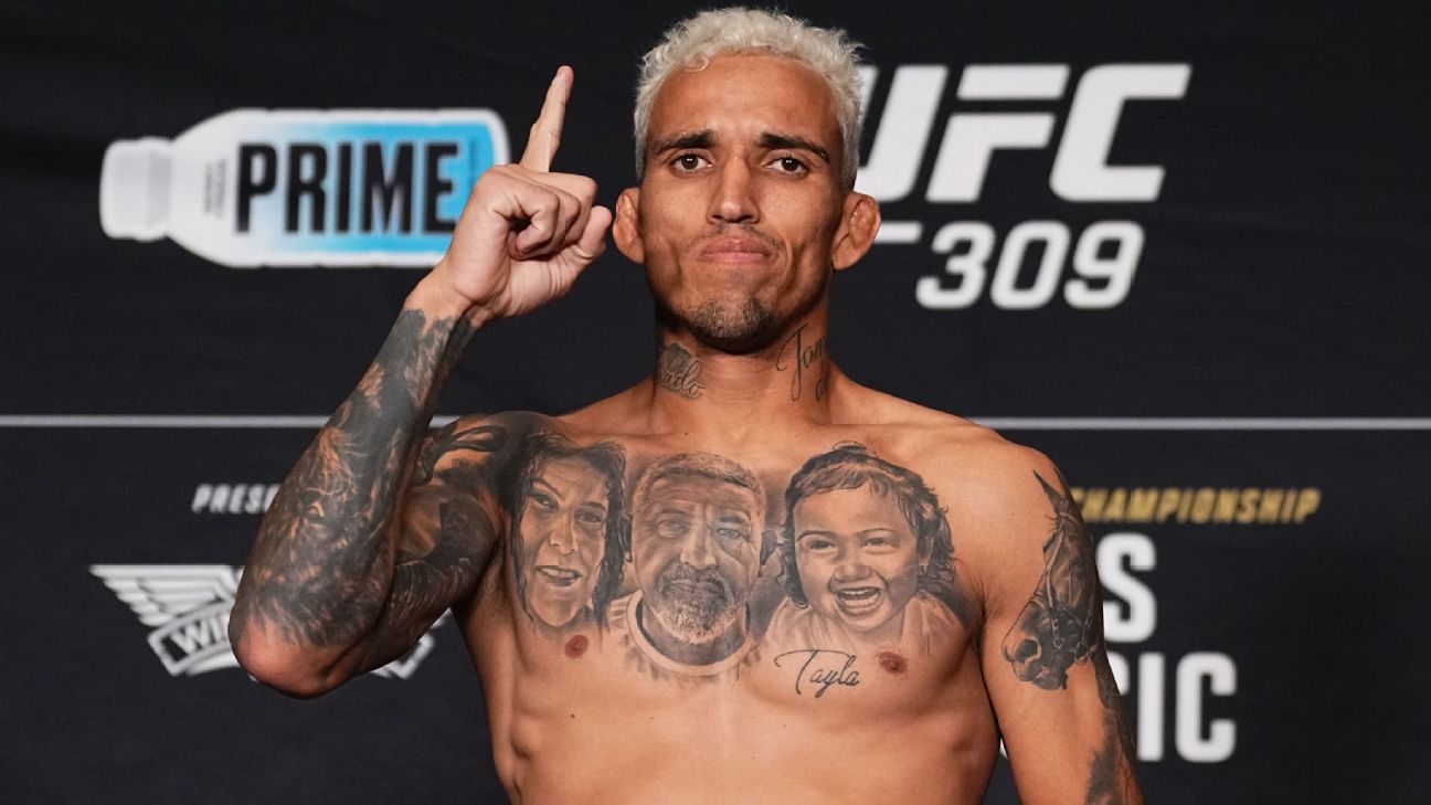 Charles do Bronx terá parceiro no UFC em janeiro de 2025 ESPN