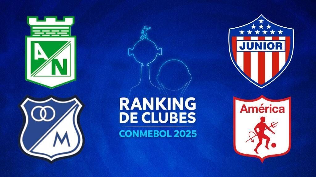 Ranking CONMEBOL 2025 posiciones de los equipos colombianos ESPN