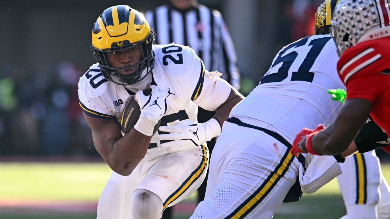Michigan RB Kalel Mullings declares for 2025 NFL draft ESPN
