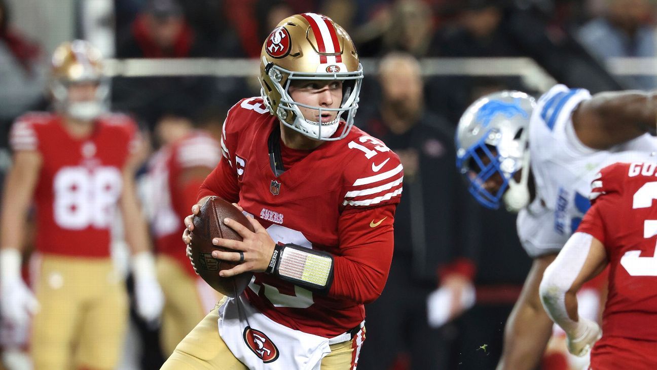 49ers’ Purdy has bruised elbow, likely out Sunday