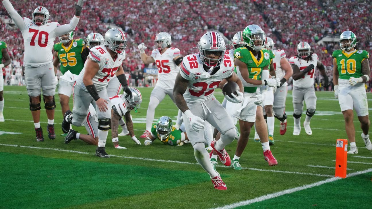 CFP takeaways: Ohio State delivers first-round knockout to Oregon, Texas survives slugfest