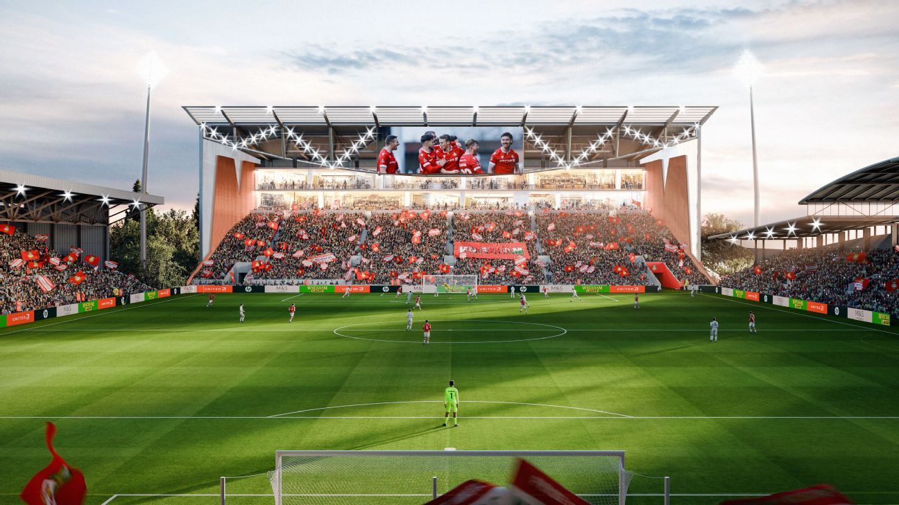 Wrexham unveil plans for 5,500-capacity stand