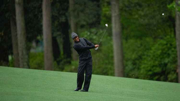 Tiger Woods walking during a golf tournament