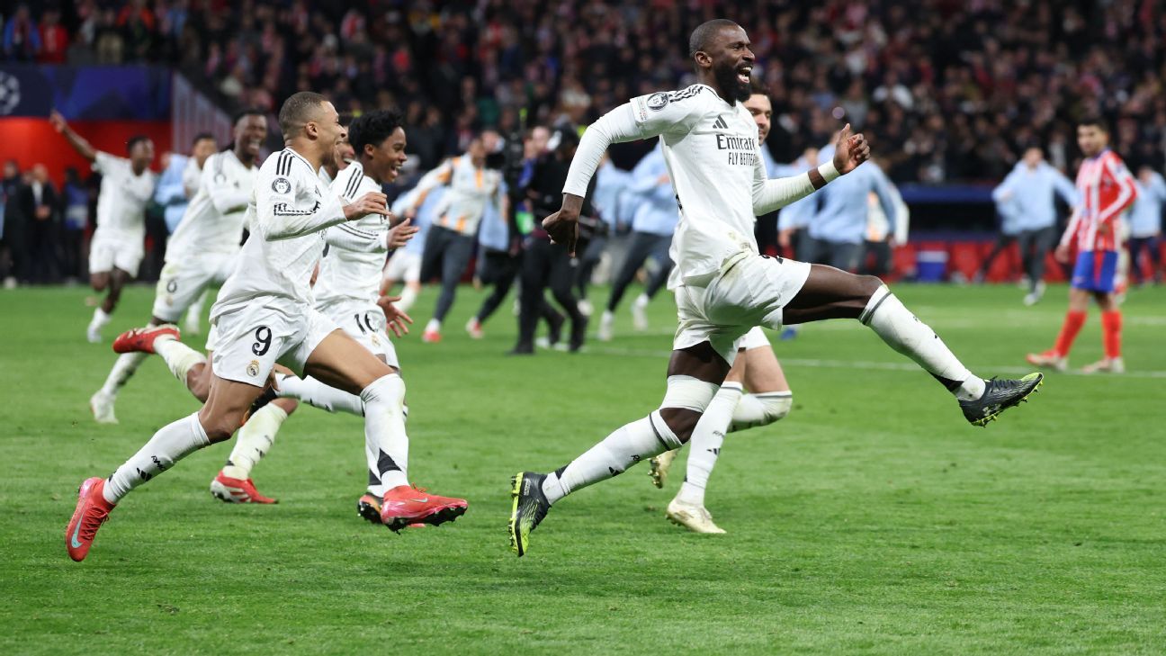 Champions League as it happened: Madrid overcome Atléti on penalties