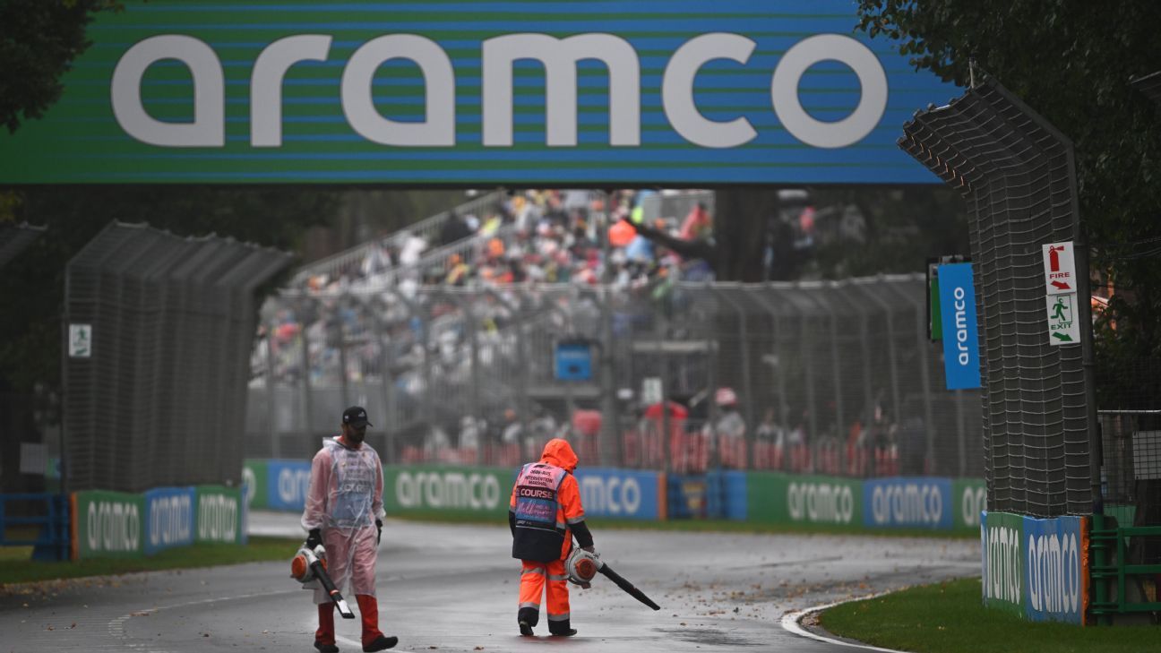 Follow LIVE: Norris starts on pole at wet Australian GP