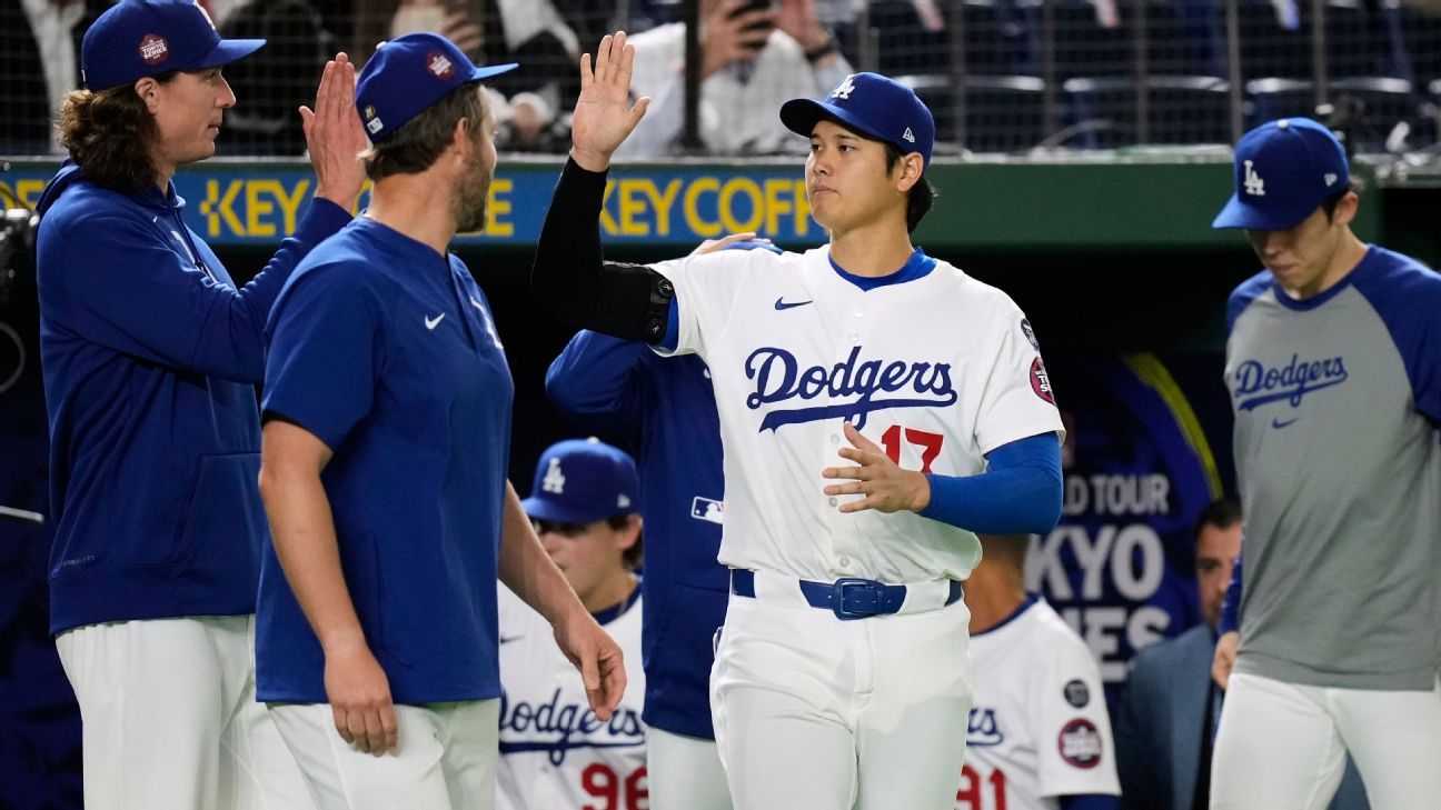 Ohtani homers as Dodgers sweep Cubs in Japan