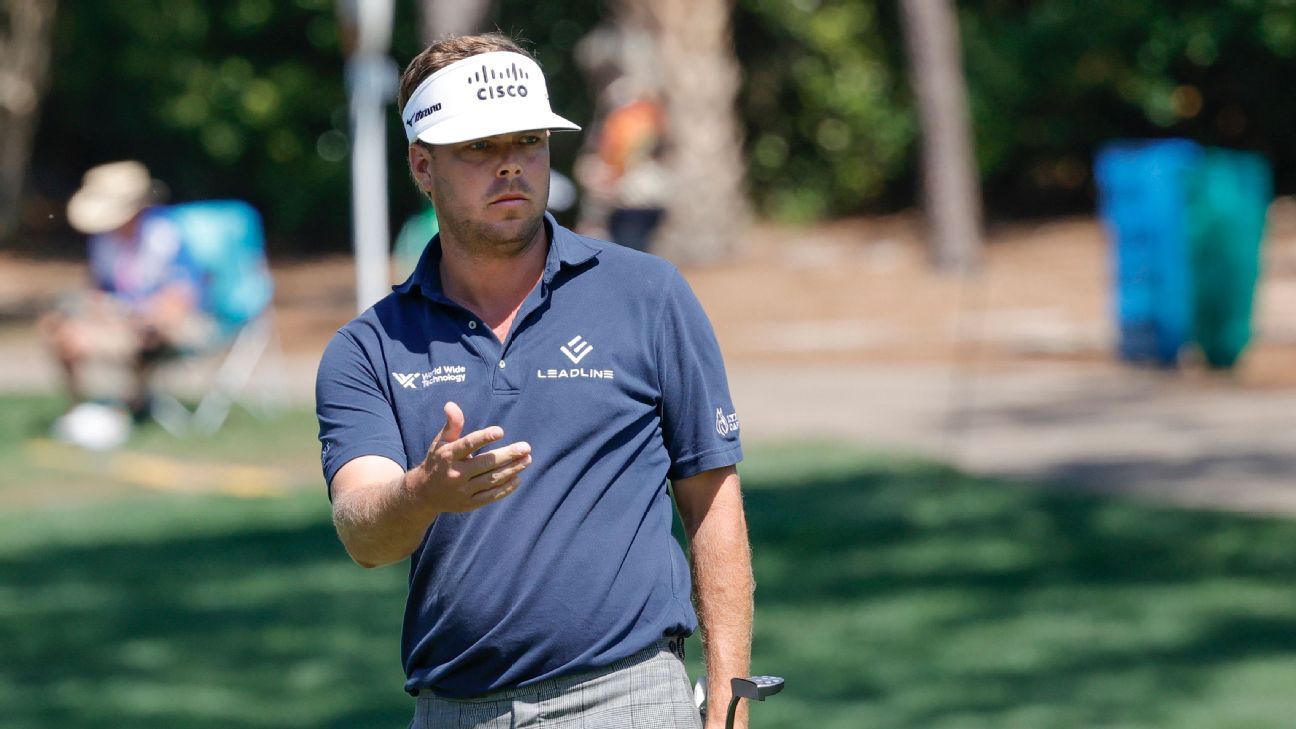 Mitchell falters late, in 5-way tie at windy Valspar