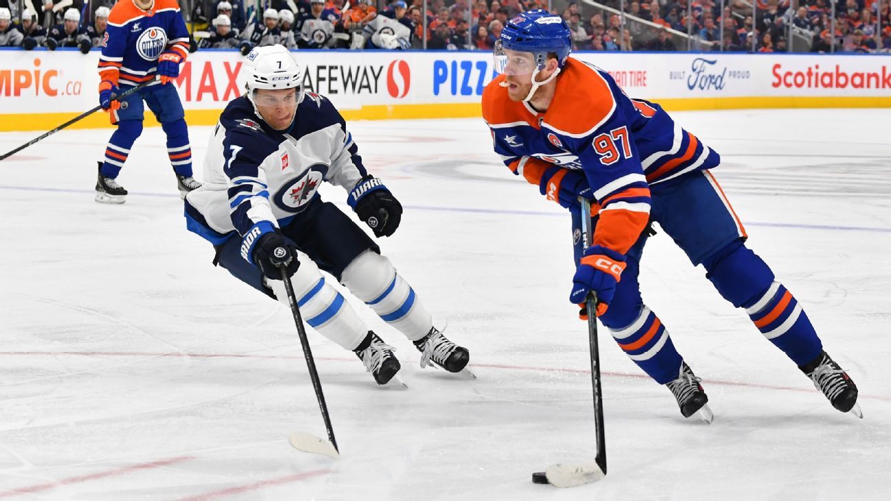 McDavid exits Oilers' loss with lower-body injury