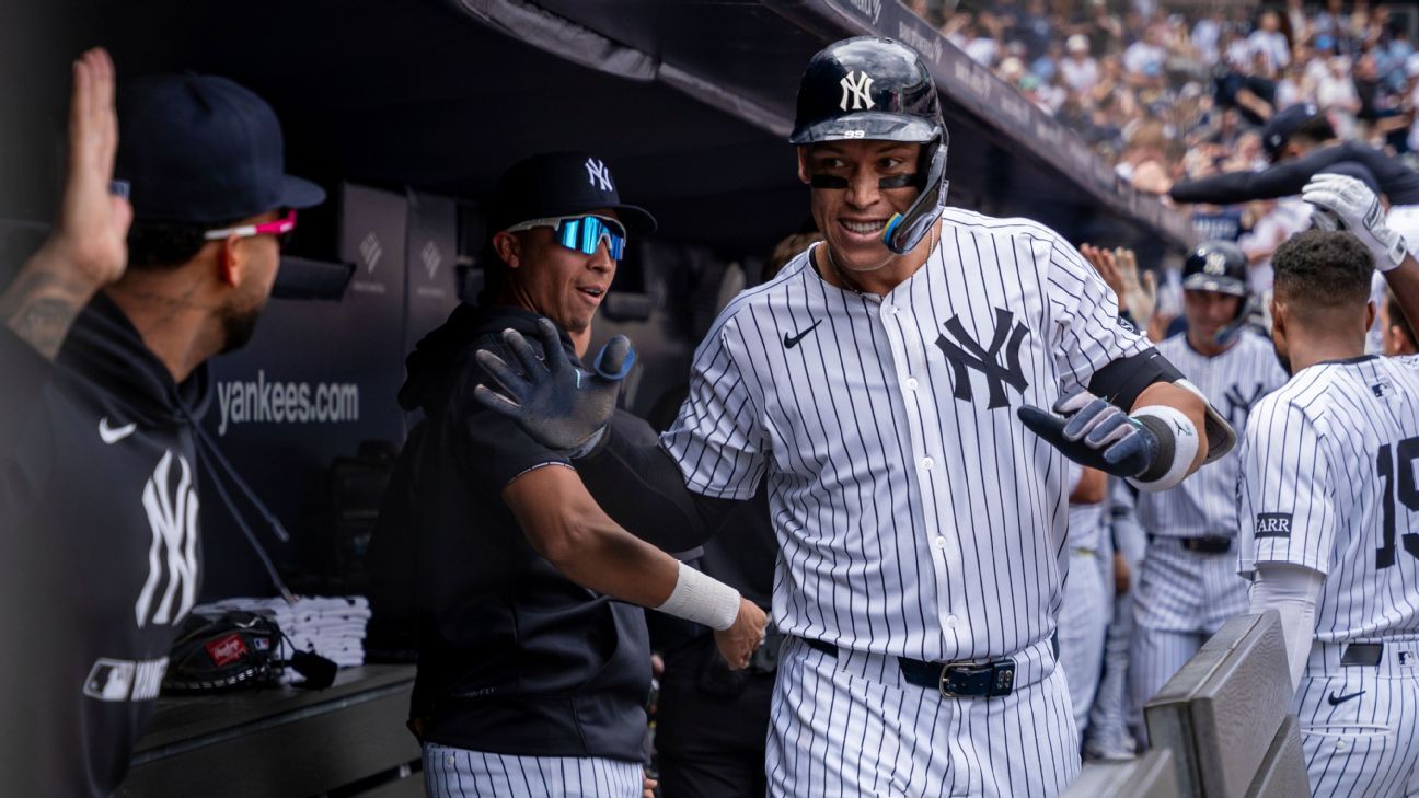 Yankees belt NINE home runs -- and Aaron Judge's chase for 63 is on