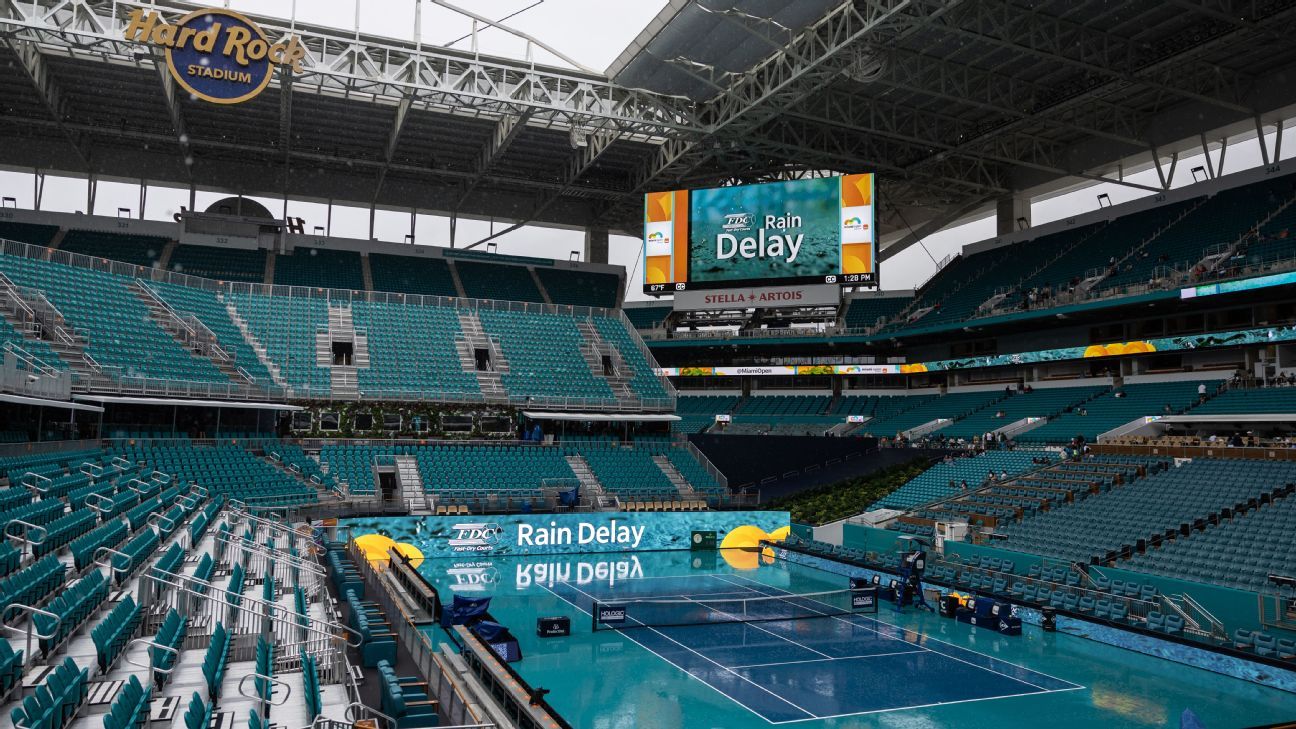 Captivating Miami Open Final Resumes After Rain Delay Background in HD Captivating Miami Open Final Resumes After Rain Delay Background in HD