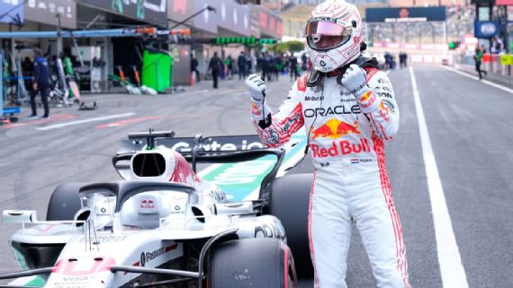 Max Verstappen Takes Pole in Japan Max Verstappen celebrates pole position at suzuka