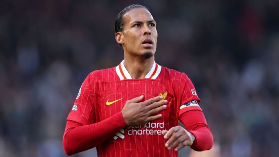 Virgil van Dijk during a Liverpool match