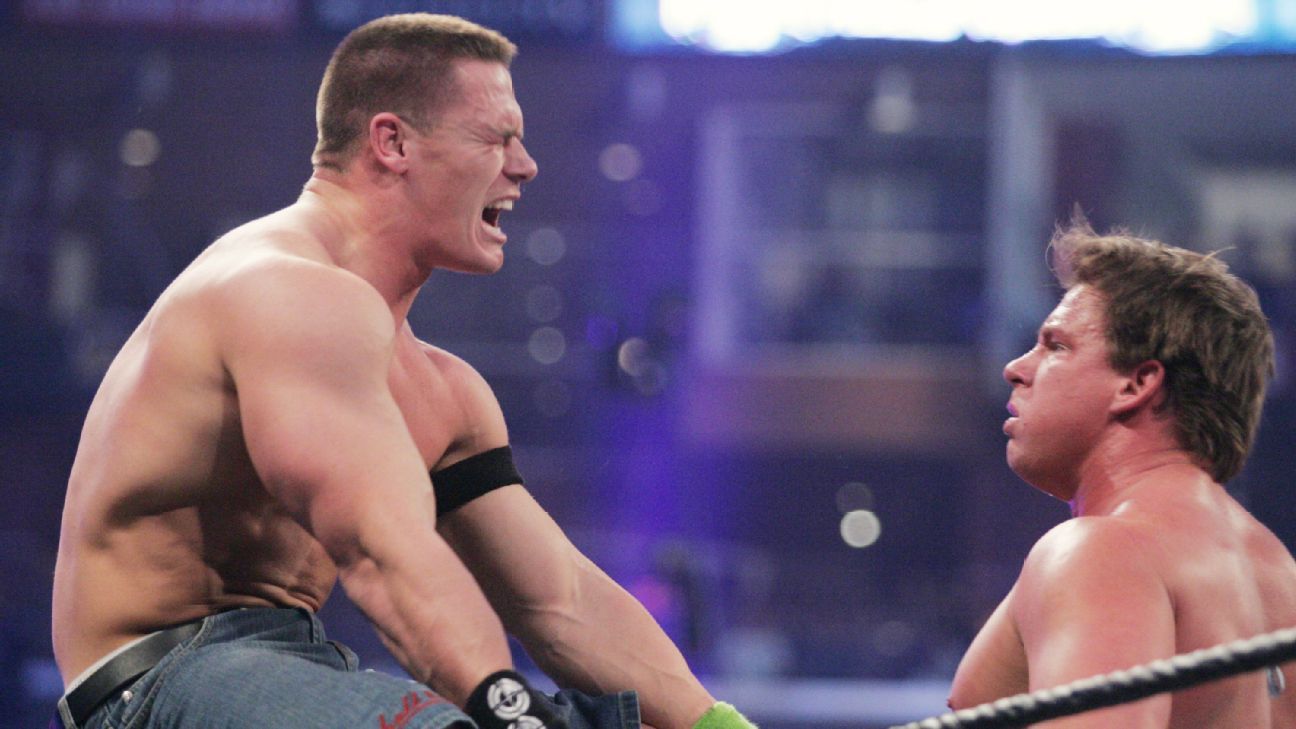 John Cena derrotó a JBL por el Campeonato de la WWE en WrestleMania 21. Foto de John Shearer/WireImage para BWR Public Relations