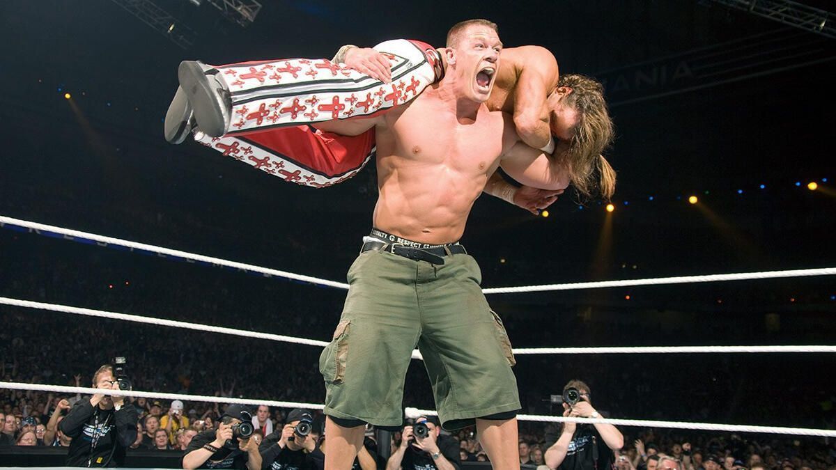 John Cena y Shawn Michaels robaron el show en WrestleMania 23. Cortesía de WWE