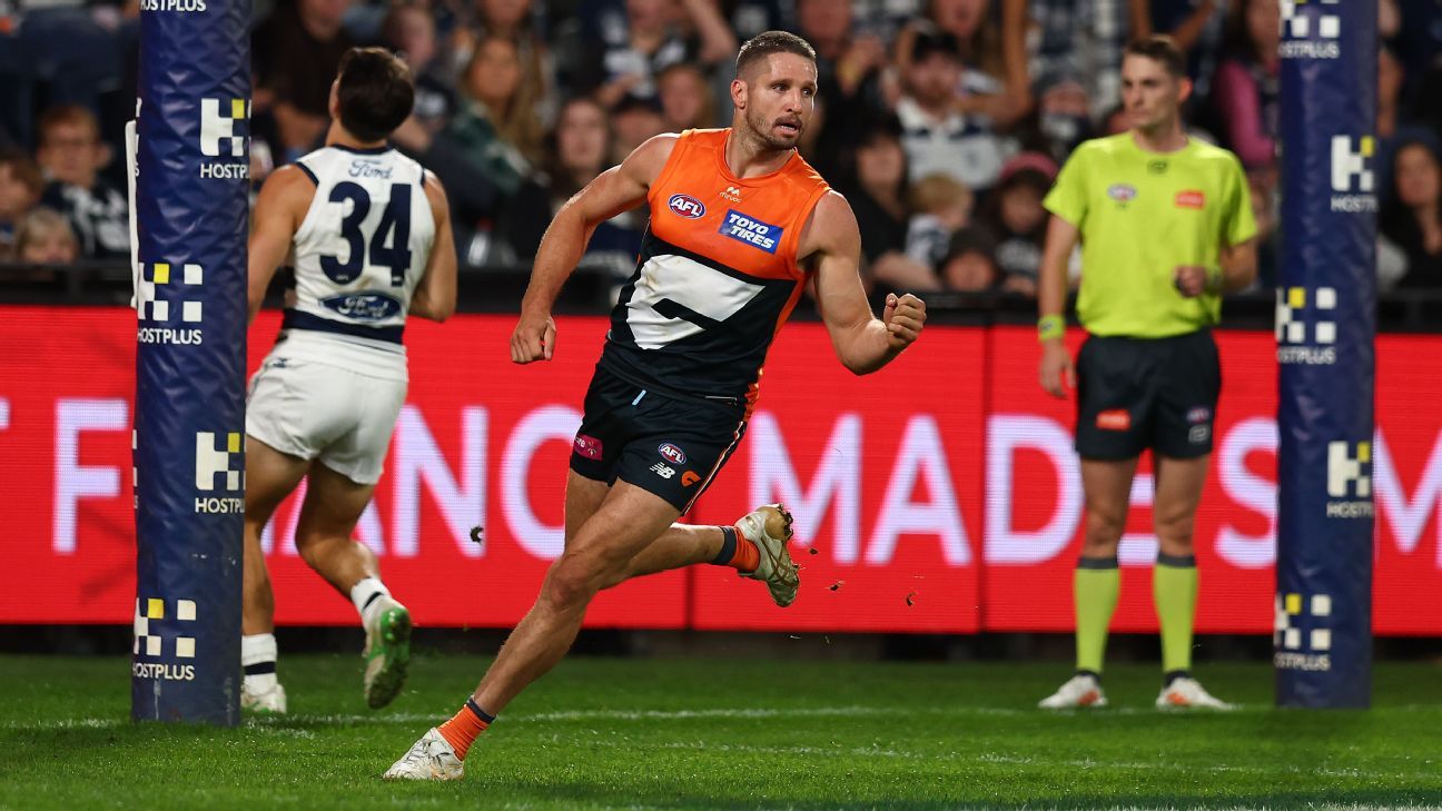 Hogan stars, Stringer hurt as GWS pip Cats in thriller