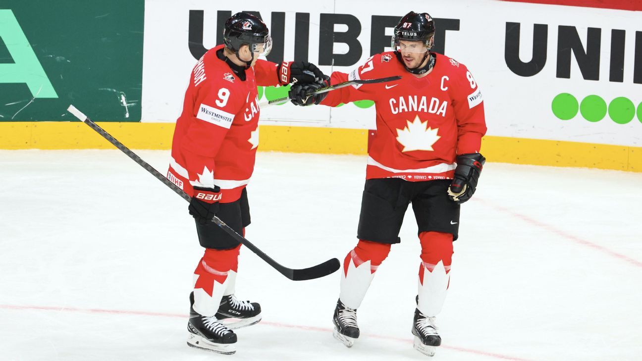 Crosby nets 1st goal as Canada wins 3rd straight