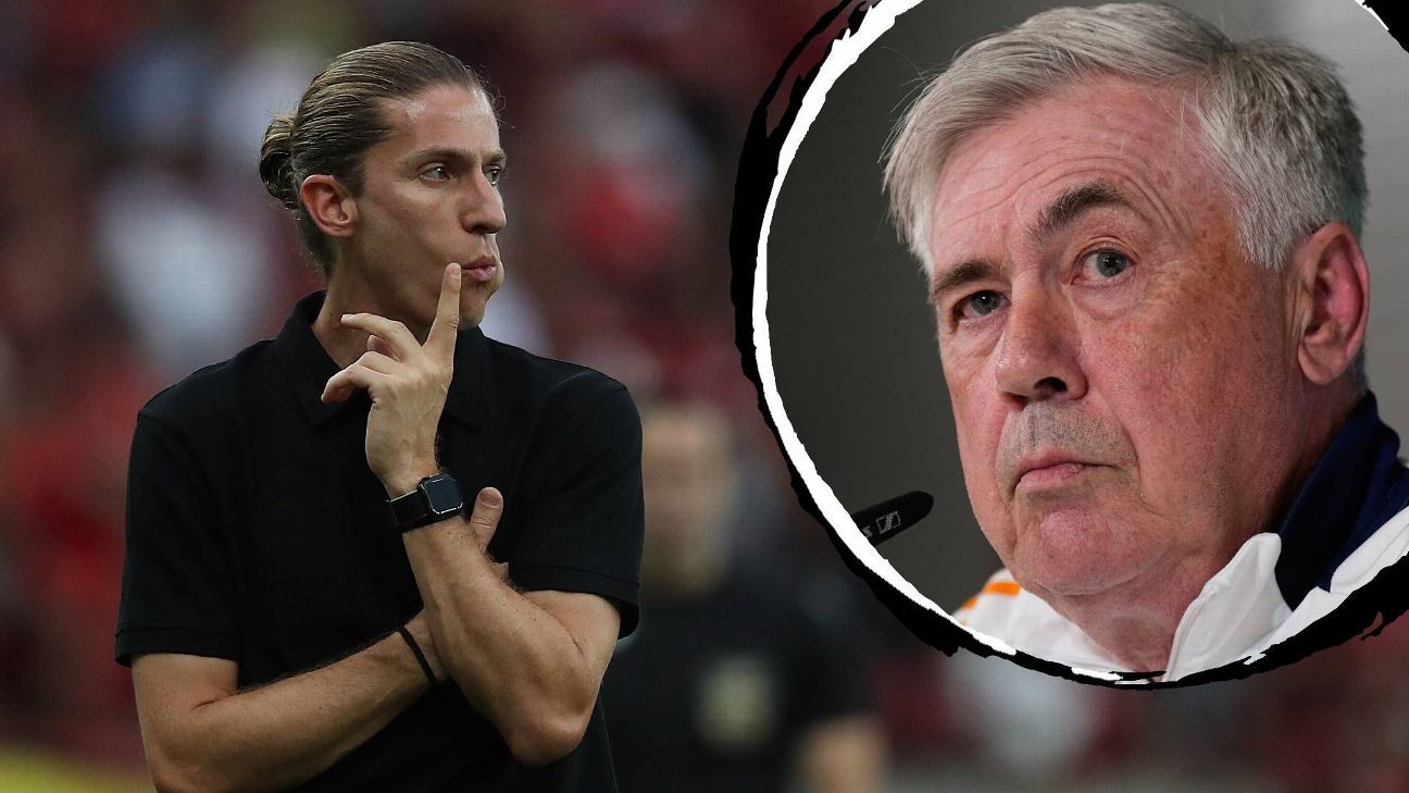 Filipe Luís faz alerta a Ancelotti sobre momento político conturbado na CBF.