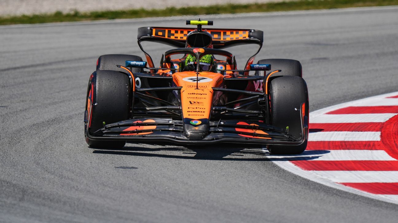 Norris tops FP1 from Max after wing rule change