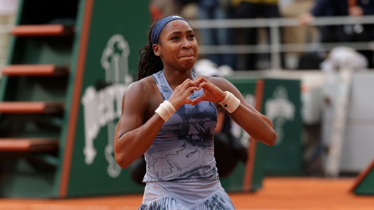 Coco Gauff celebra su victoria