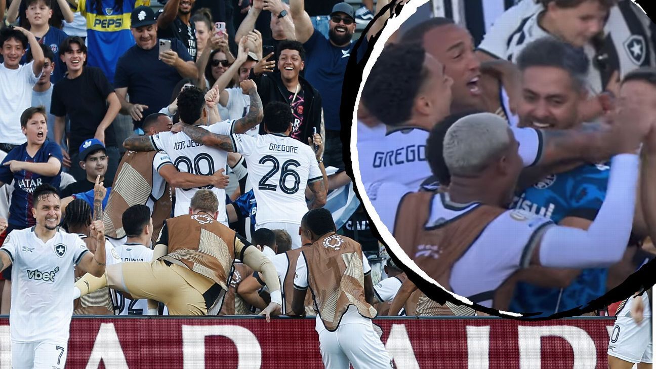 torcedor do grêmio relata abraço a jogadores do botafogo após gol inusitado.