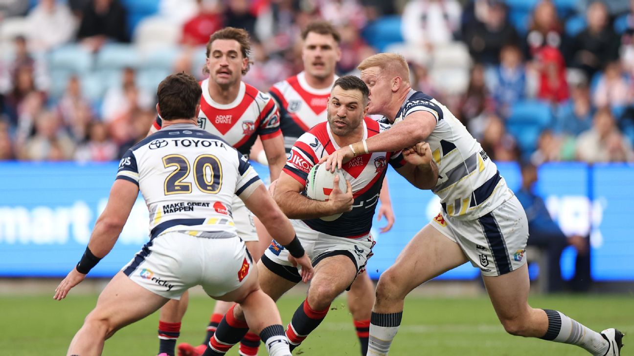 Roosters show their might by flogging Cowboys