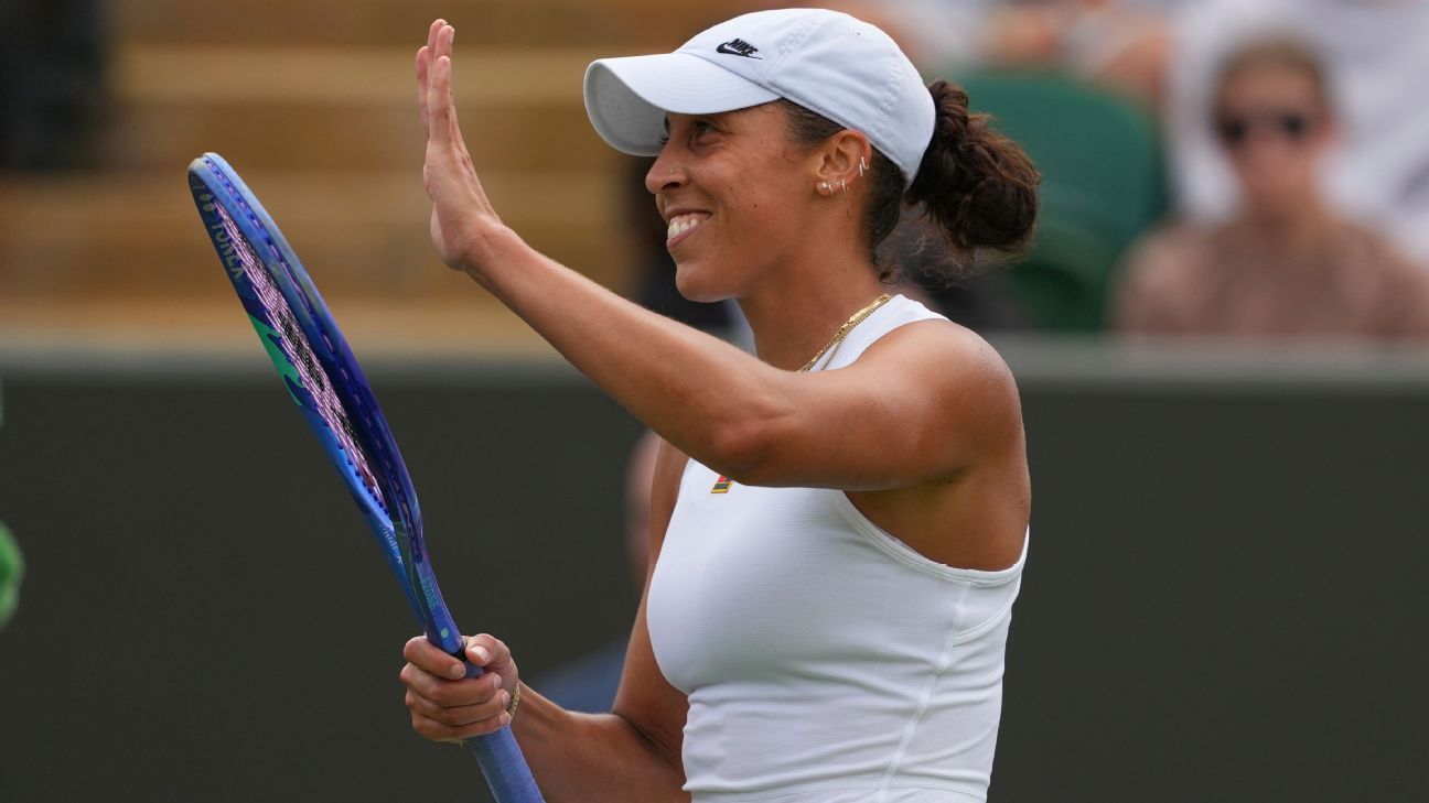 Keys cruises following day of upsets at Wimbledon