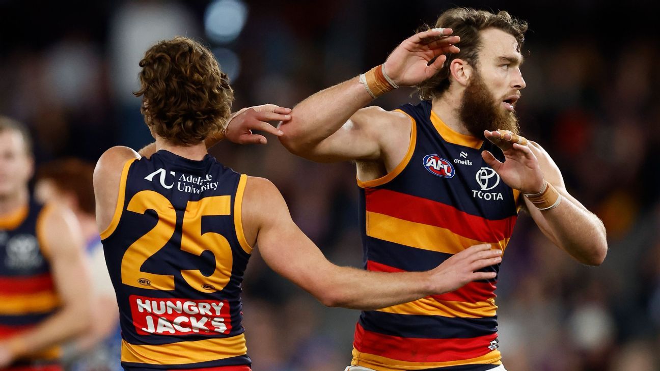 Thilthorpe kicks six as Crows score key win over Bulldogs