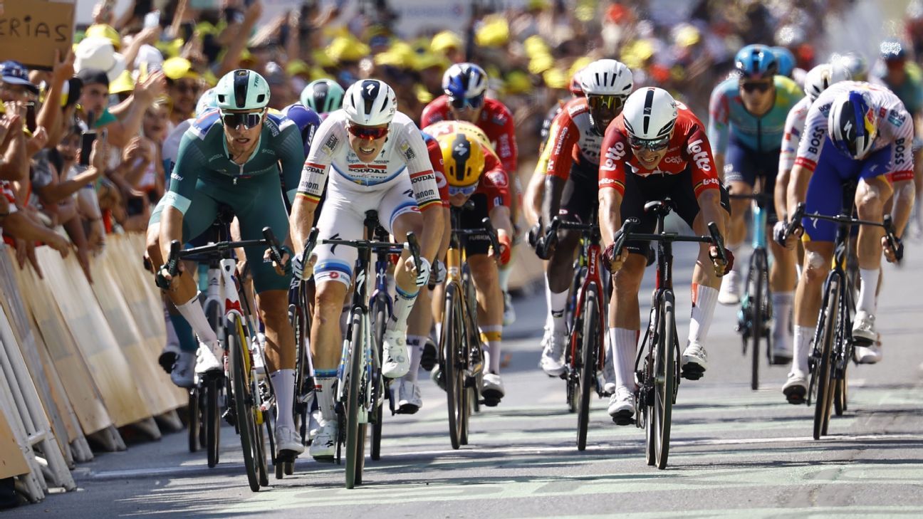 Merlier wins TdF Stage 9; Almeida (rib) drops out