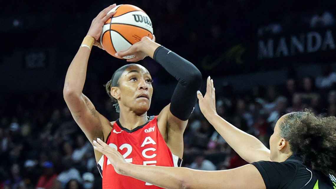 WNBA Aces: How They Saved Their Season & Playoffs A'ja Wilson in action