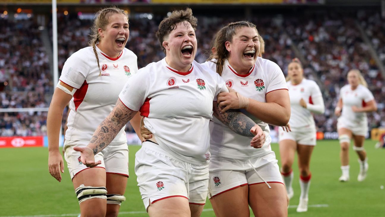 Hannah Botterman celebra un try