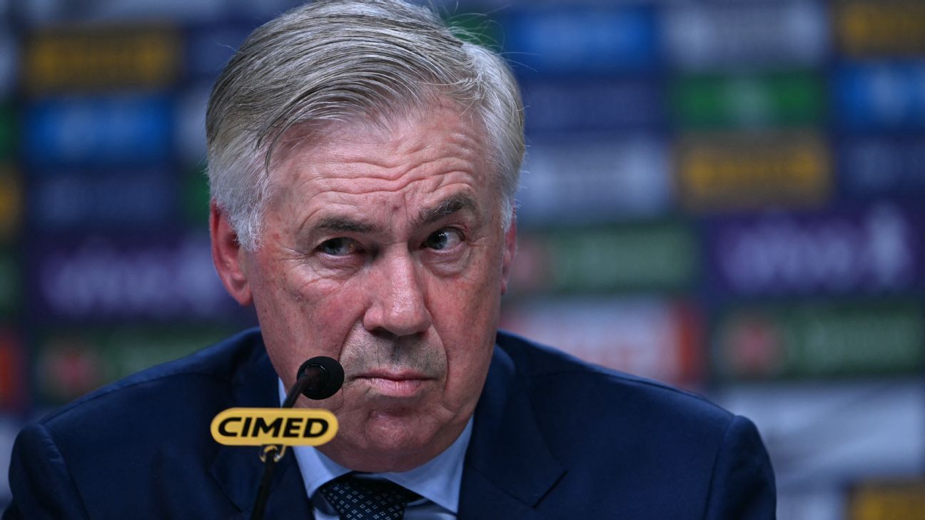 Ancelotti é direto sobre Neymar e Rodrygo fora da seleção: 'Se quiserem explicações, podem me ligar'