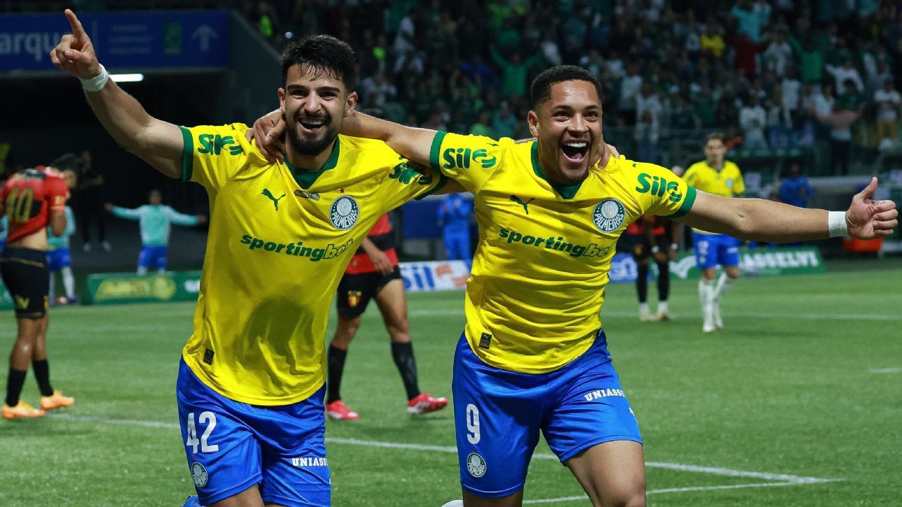 Palmeiras vence Sport com destaque para Flaco e Vitor Roque no Brasileirão