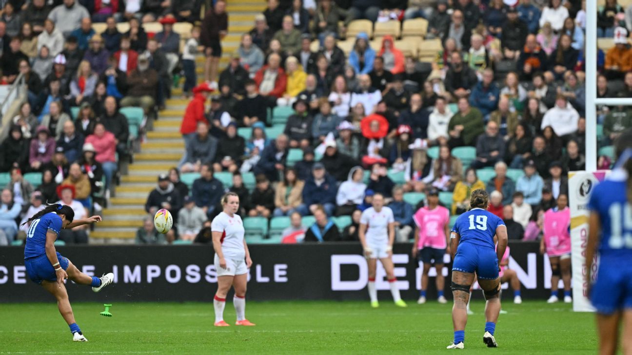 Inglaterra aplasta a Samoa en Mundial de Rugby: Hat-trick de Breach y récords
