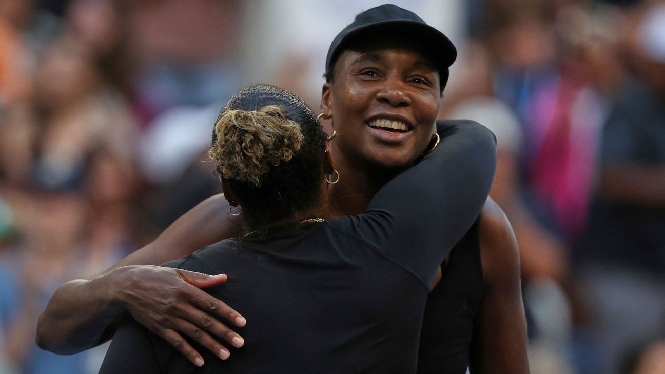 Venus Williams falls in US Open doubles to Townsend/Siniakova