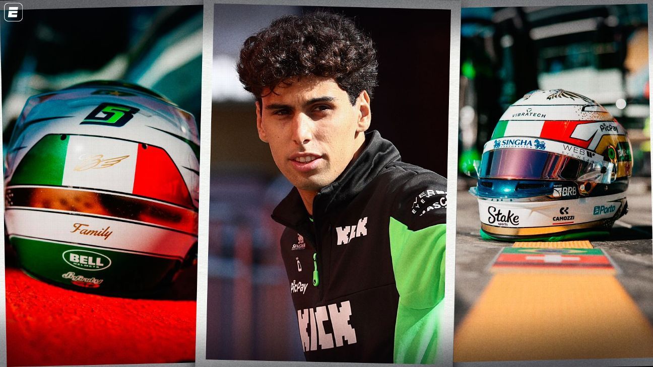 Gabriel Bortoleto terá capacete customizado para o GP da Itália de Fórmula 1; veja as imagens