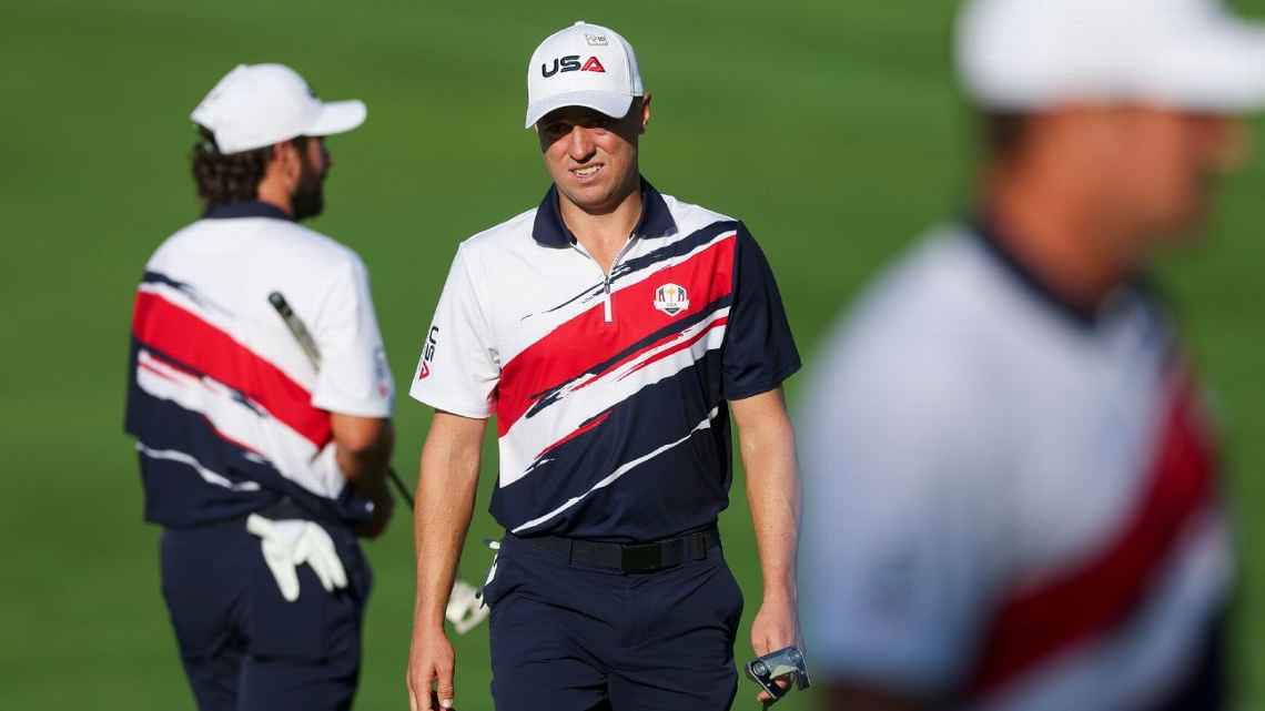 Justin Thomas on the golf course