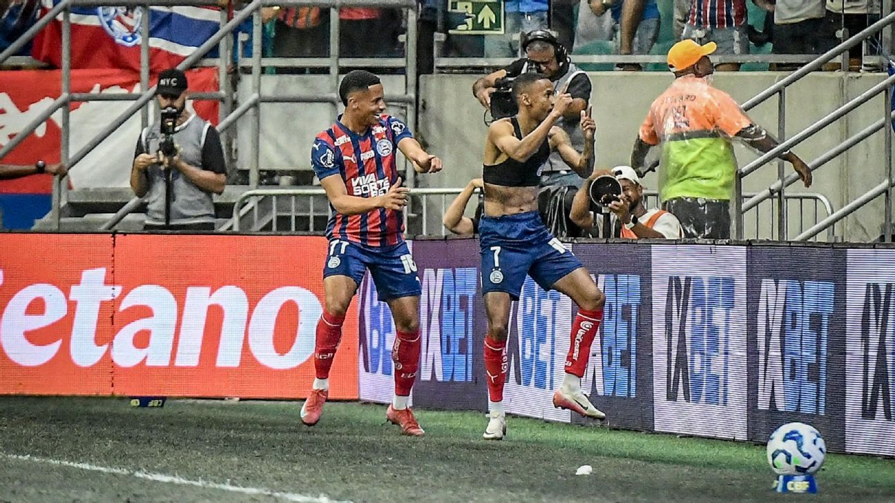 Ademir faz golaço, Bahia volta a vencer e impede Palmeiras de assumir liderança provisória do Brasileirão