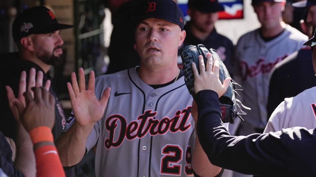 Skubal ties Tigers record with 14 Ks in G1 win